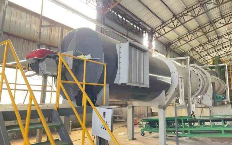 Industrial burner installed on a process heating system