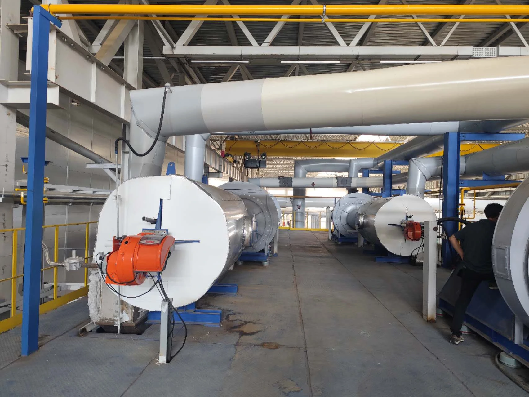Rock wool production line and industrial heating equipment at the Moscow project site